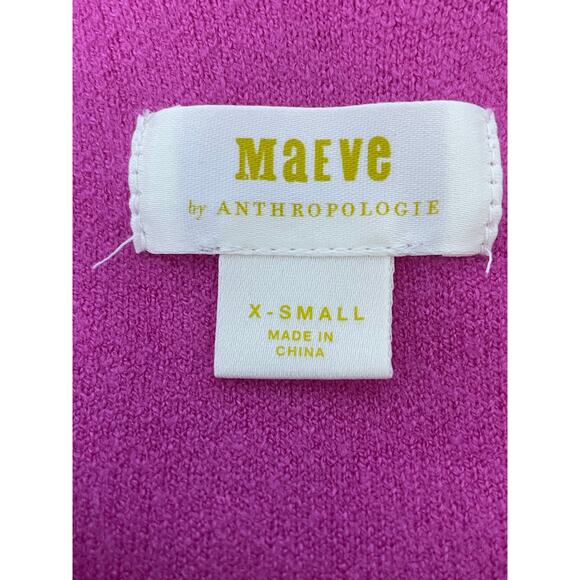 Maeve by Anthropologie Sweater XS Hot Pink Lupita Sporty Country Club Preppy - Picture 7 of 9